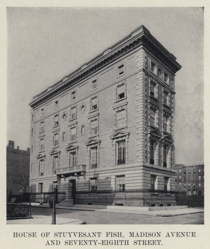 Huis van Stuyvesant Fish, Madison Avenue en Seventy-Eighth Street door American Photographer