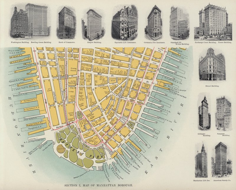 Kaart van Manhattan Borough door American Photographer