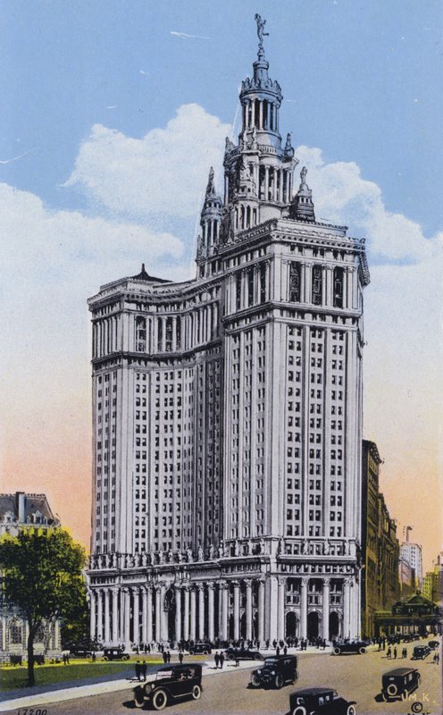 New York: Gemeentelijk gebouw (kleurenfoto) door American Photographer