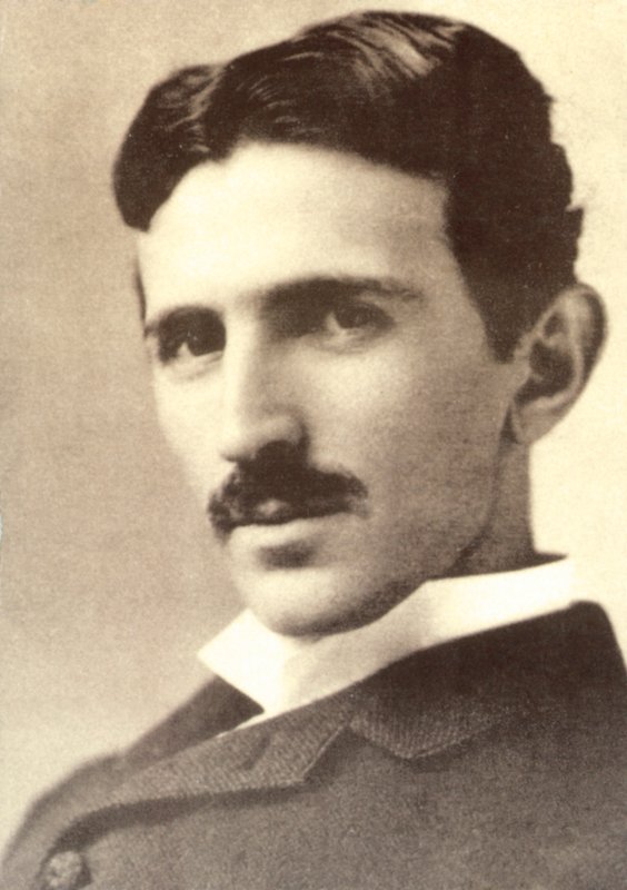 Nikola Tesla (z/w foto) door American Photographer