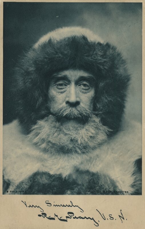 Robert Peary (1856-1920), Amerikaanse poolreiziger (z/w foto) door American Photographer