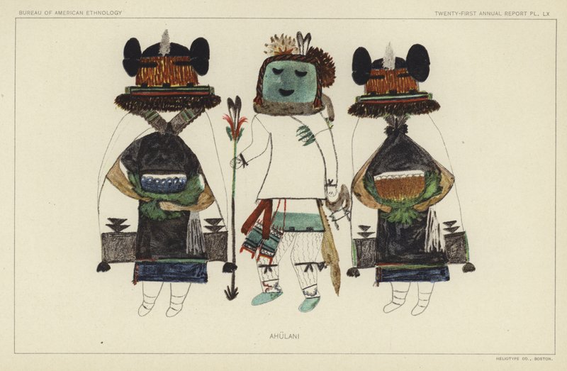 Ahulani (kleurenlitho) door American School
