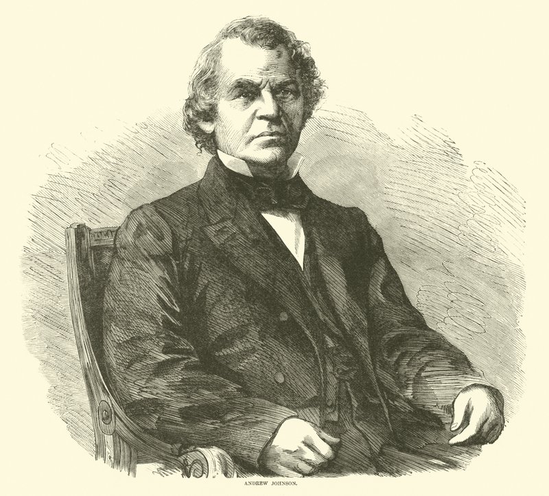Andrew Johnson, april 1865 door American School