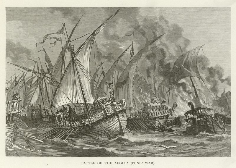 Slag bij de Aegusa, 1e Punische Oorlog, 241 v.Chr. door American School