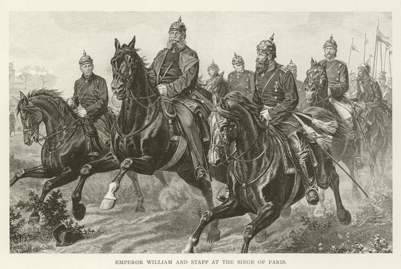 Keizer Wilhelm en staf bij het Beleg van Parijs door American School