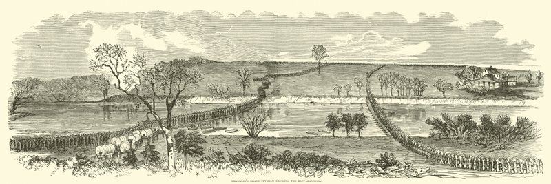 Franklins Grote Divisie steekt de Rappahannock over, december 1862 door American School
