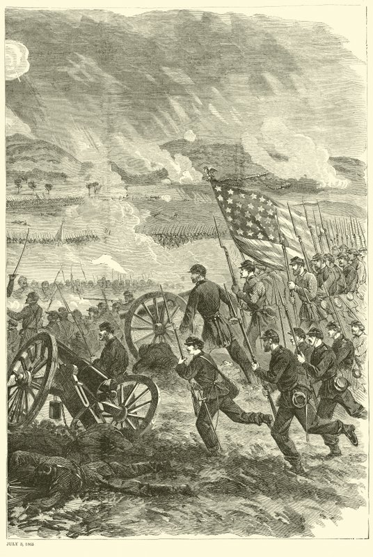 Gettysburg, 3 juli 1863 door American School