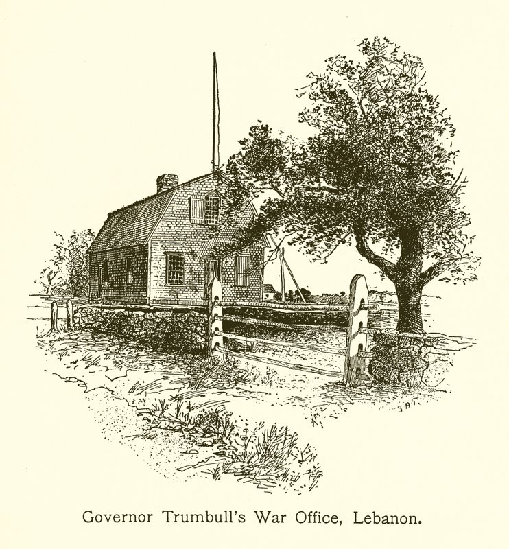Oorlogskantoor van Gouverneur Trumbull, Lebanon, Connecticut door American School