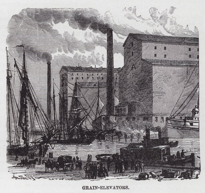 Graan-Elevators (gravure) door American School