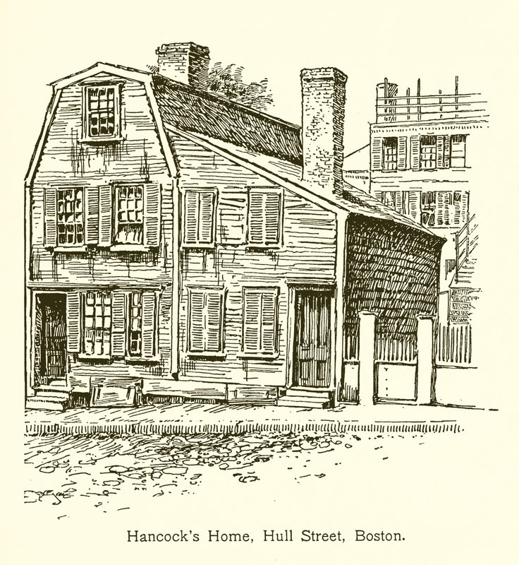 Hancocks Huis, Hull Street, Boston door American School