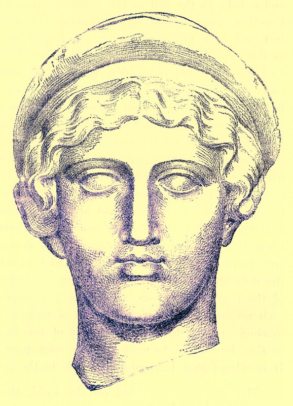 Hebe, illustratie uit History of Greece door Victor Duruy, gepubliceerd 1890 door American School