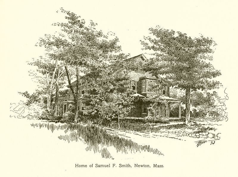 Huis van Samuel F. Smith, Newton, Mass door American School