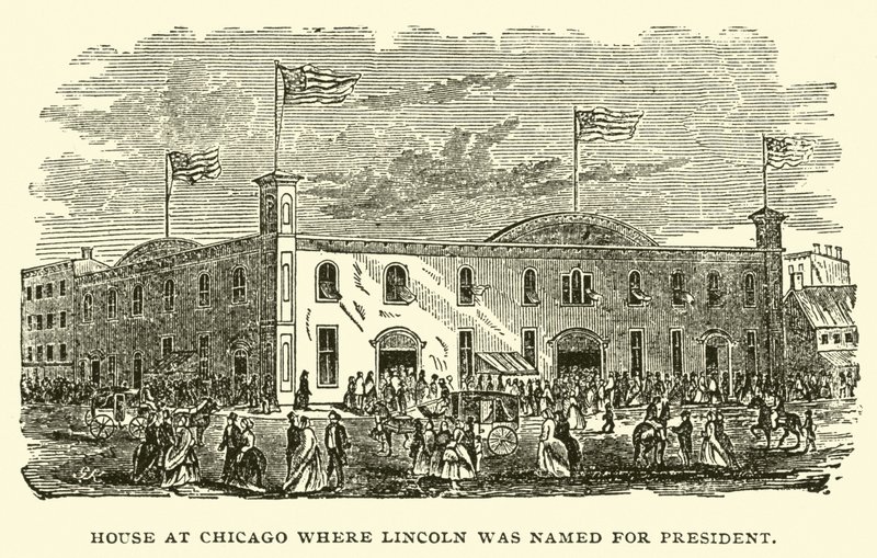 Huis in Chicago waar Lincoln werd genomineerd voor president door American School