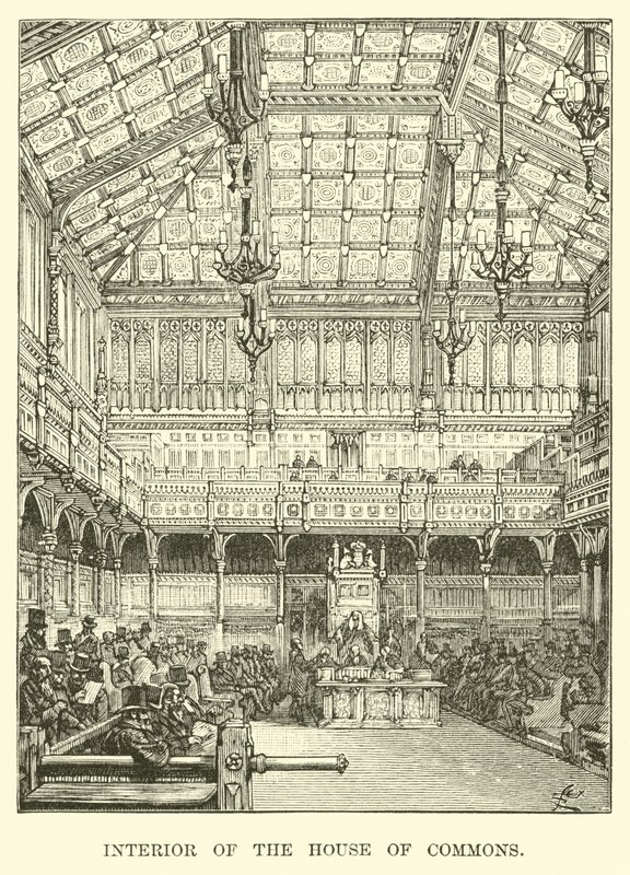 Interieur van het Lagerhuis door American School