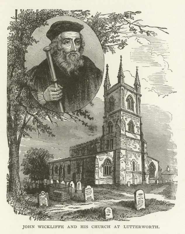 John Wickliffe en zijn kerk in Lutterworth door American School
