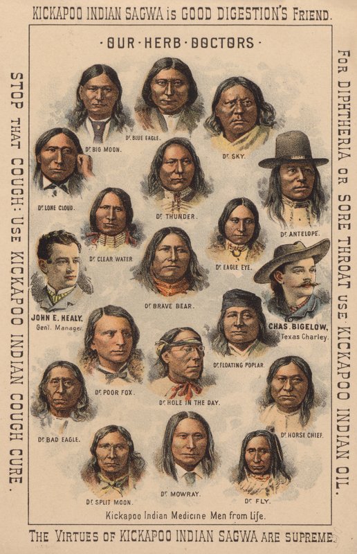 Kickapoo Indiaanse medicijnmannen door American School