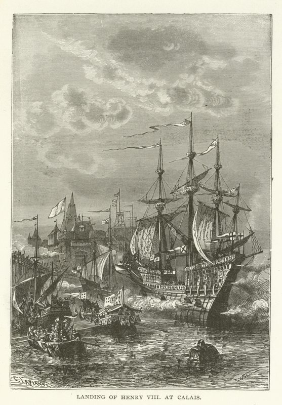 Landing van Hendrik VIII in Calais door American School