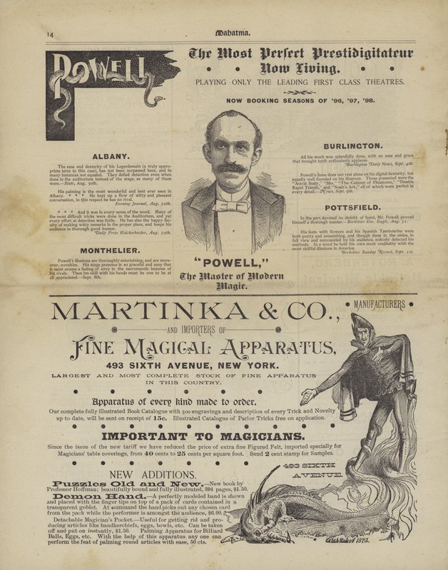 Magie advertenties (litho) door American School