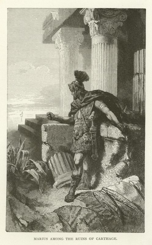 Marius tussen de ruïnes van Carthago door American School