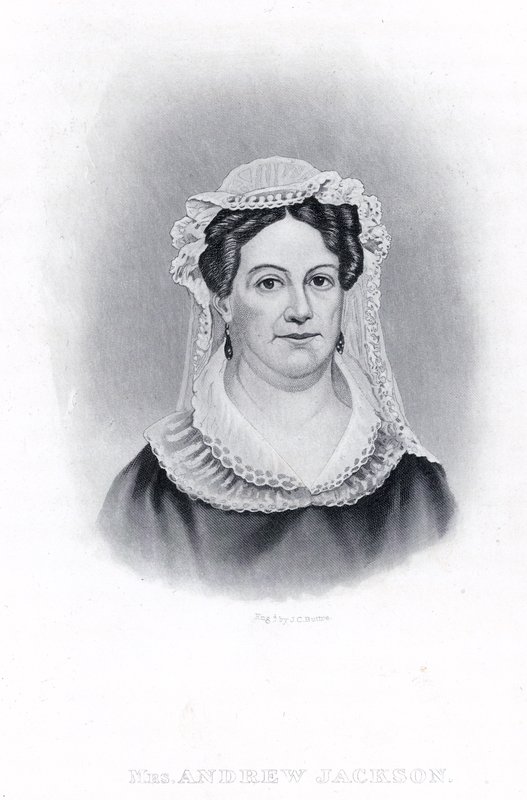Mevrouw Andrew Jackson (gravure) door American School