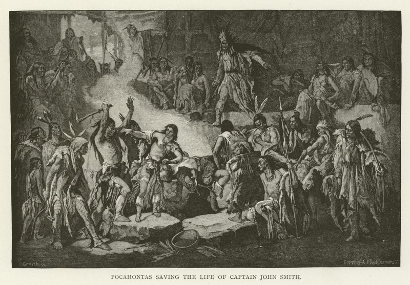 Pocahontas redt het leven van Kapitein John Smith door American School