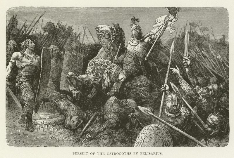 Achtervolging van de Ostrogoten door Belisarius door American School