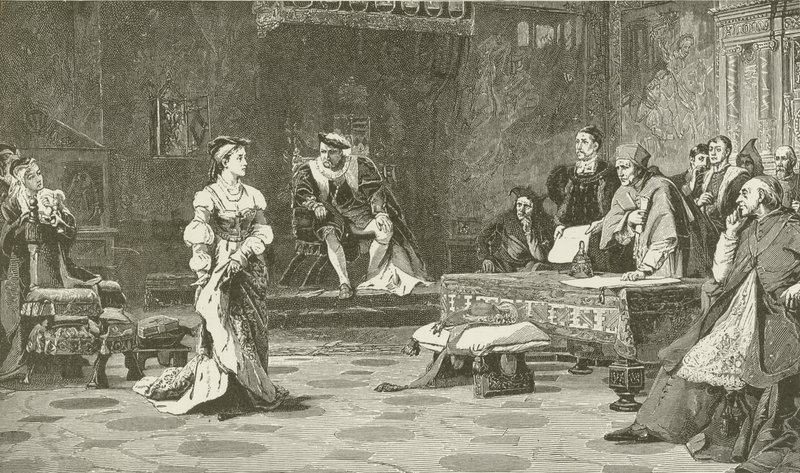 Koningin Catharina van Aragon, Weigert het Recht van de Kerkelijke Rechtbank om haar Zaak te Beoordelen door American School