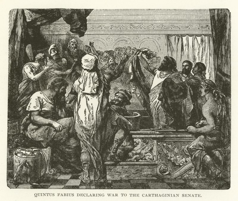Quintus Fabius verklaart oorlog aan de Carthaagse Senaat door American School
