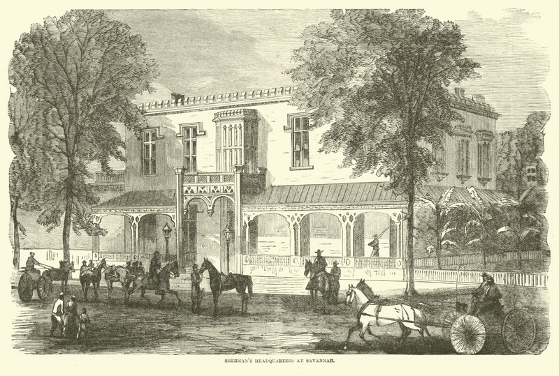 Shermans hoofdkwartier in Savannah, december 1864 door American School