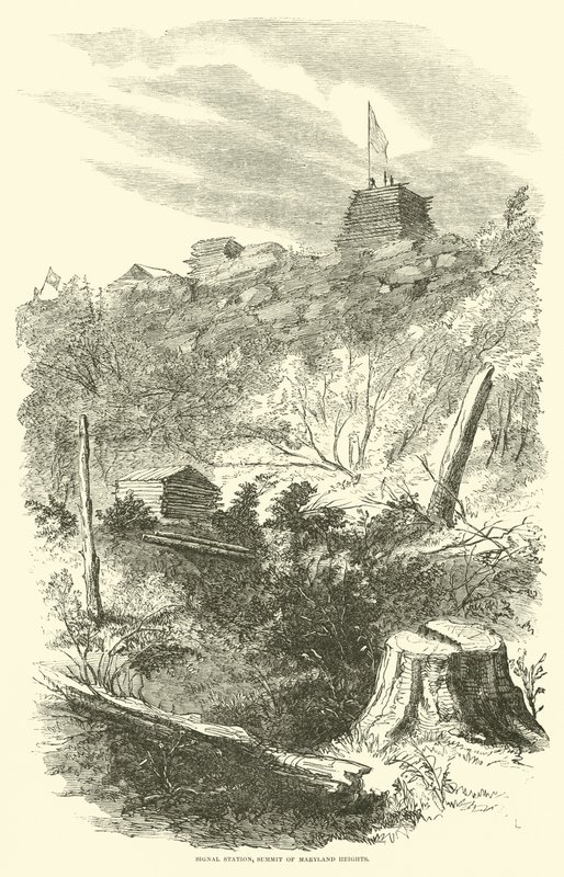 Seinstation, top van Maryland Heights, september 1862 door American School