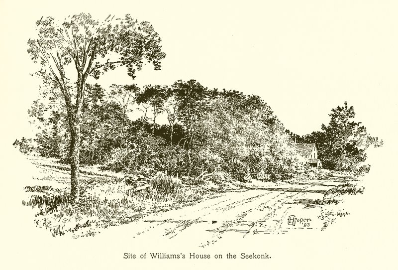 Locatie van Williamss Huis aan de Seekonk door American School