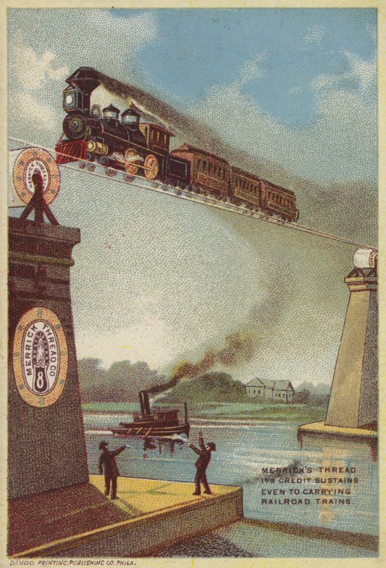 Stoomtrein over rivier door American School