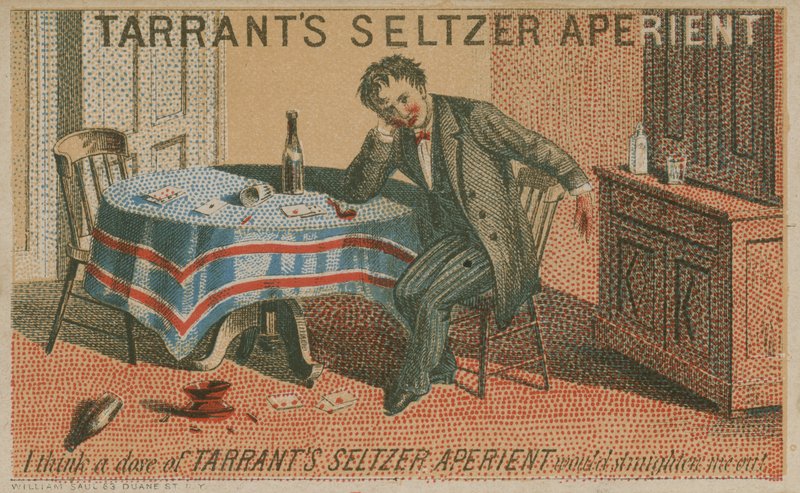 Tarrants Seltzer Aperient, handelskaart door American School
