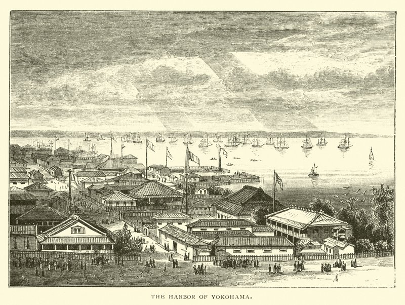 De haven van Yokohama door American School