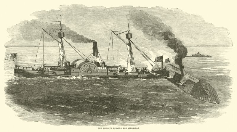 De Sassacus ramt de Albemarle, oktober 1864 door American School