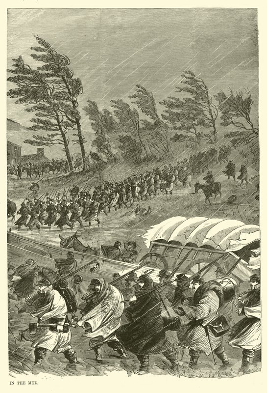 De campagne in de modder, januari 1863 door American School