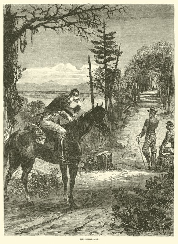 De koerierslijn, april 1863 door American School