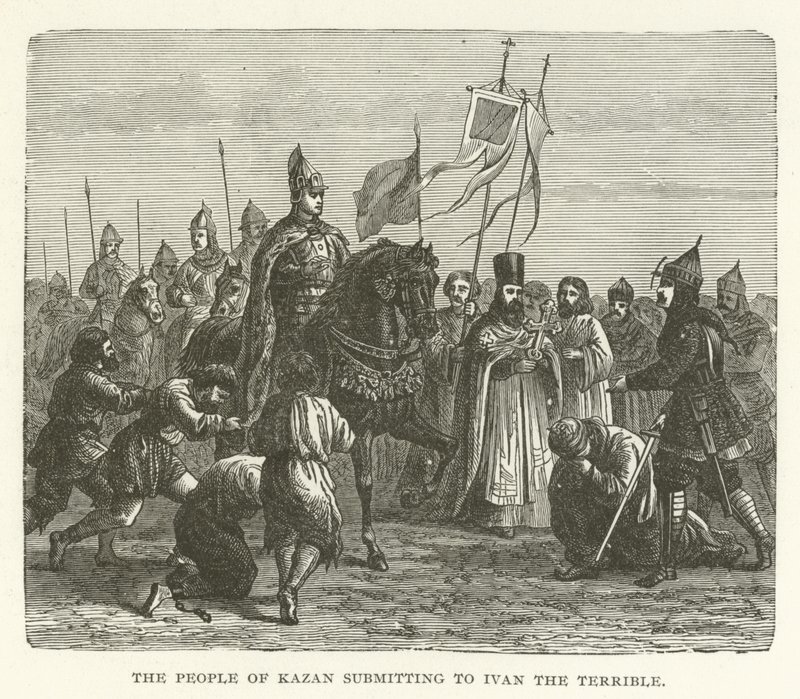 Het volk van Kazan onderwerpt zich aan Ivan de Verschrikkelijke door American School