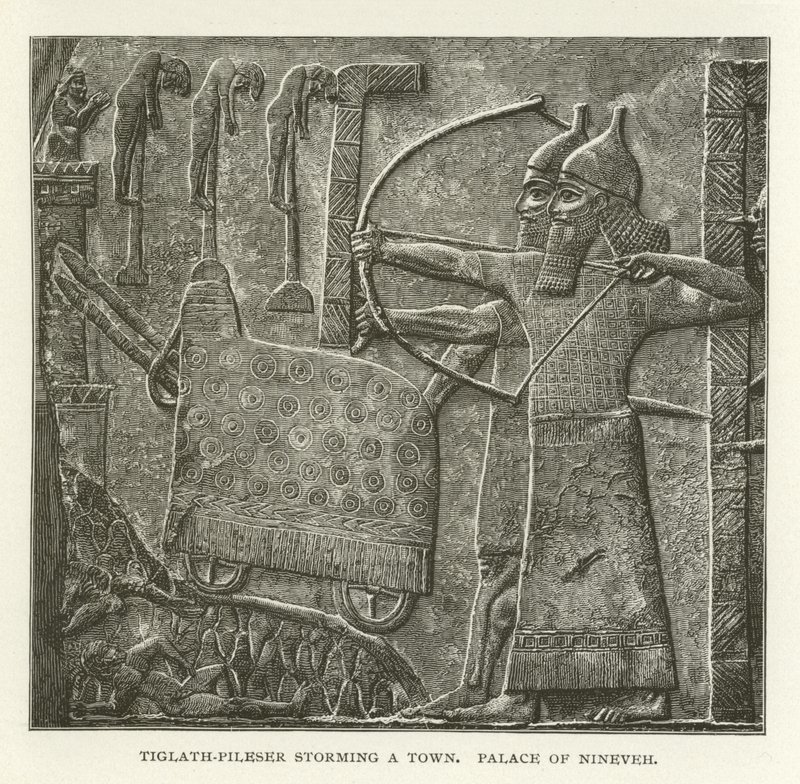 Tiglath-Pileser bestormt een stad, Paleis van Nineveh door American School