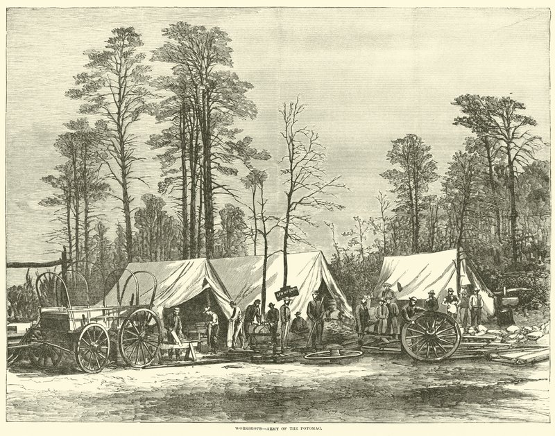 Werkplaatsen, Leger van de Potomac, mei 1864 door American School