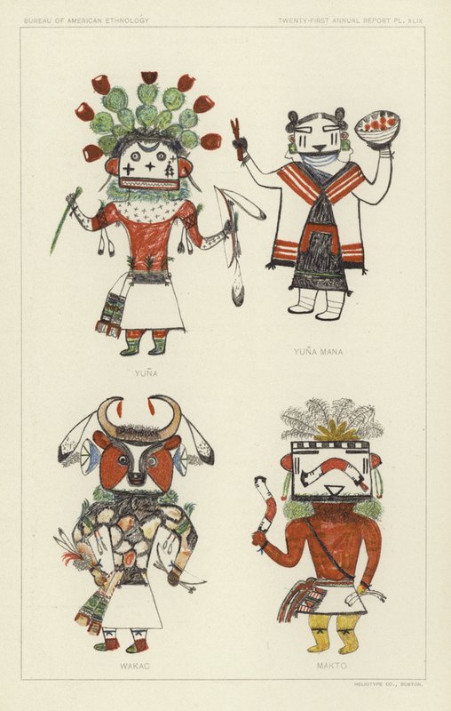 Yuna, Yuna Mana, Wakac, Makto (kleurenlitho) door American School