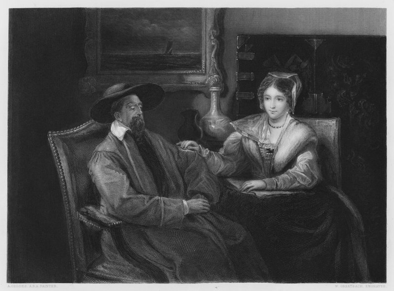Droge lezing, uit het schilderij in de Vernon Gallery door Andrew (after) Geddes