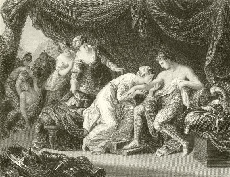 Gif gezogen uit de wond van Prins Edward door zijn gemalin Eleanor door Angelica Kauffmann