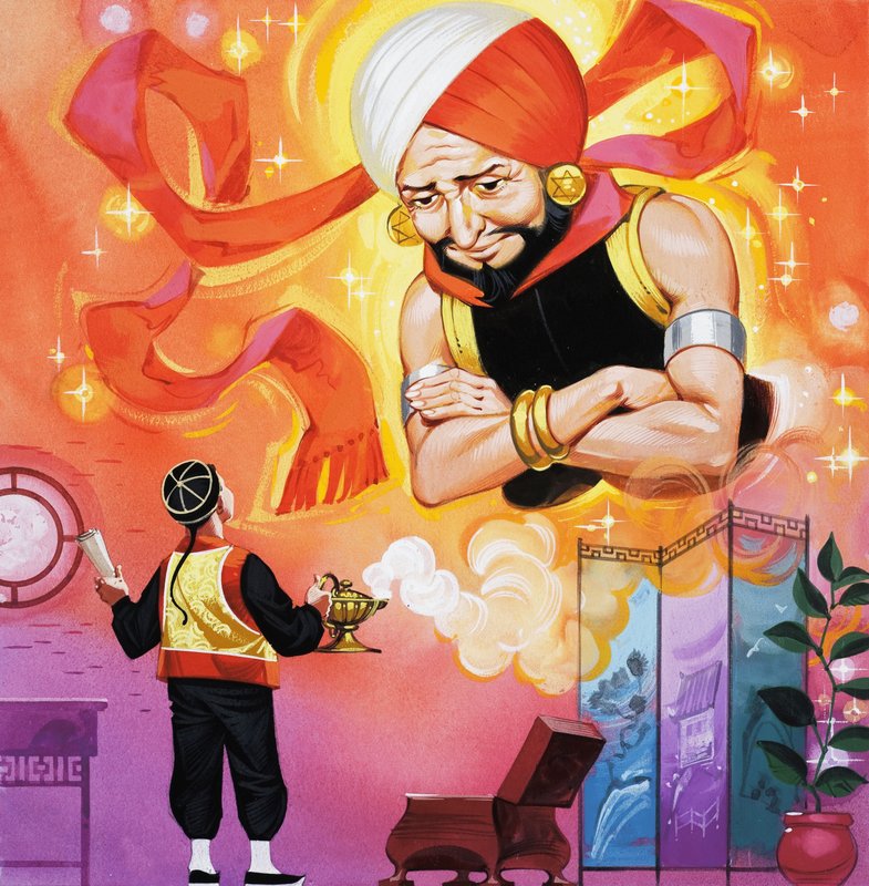 Aladdin en zijn wonderbaarlijke lamp door Angus McBride