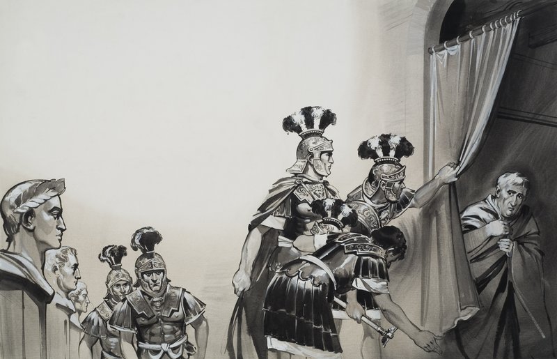 Claudius (10BC-54AD) (gouache op papier) door Angus McBride