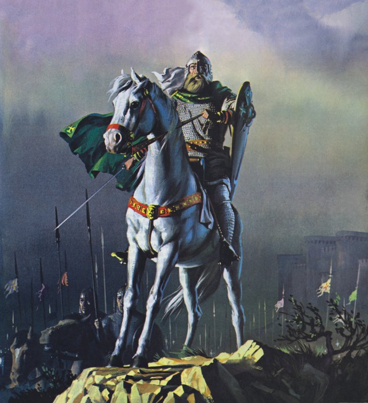 El Cid (kleurenlitho) door Angus McBride
