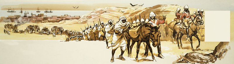 Generaal Napier leidt een leger Ethiopië binnen door Angus McBride