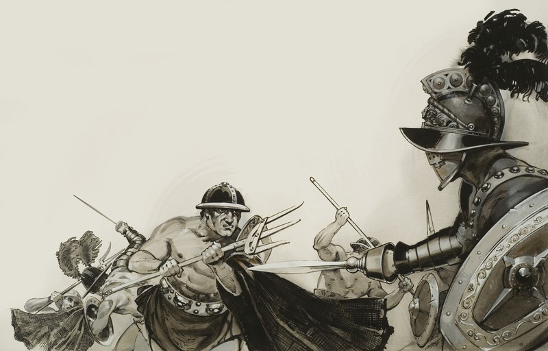 Gladiatorengevechten door Angus McBride