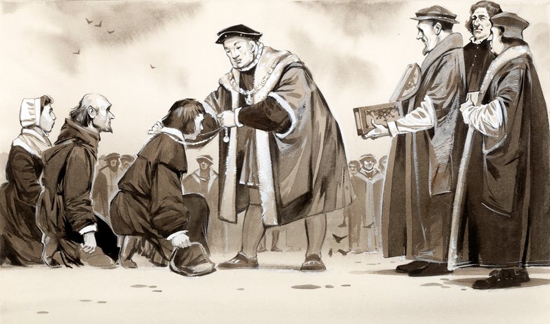 Henry VIII geneest het kwaad van de koning door Angus McBride