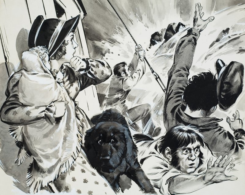 Mississippi stoomboot (gouache op papier) door Angus McBride